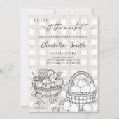 Invitation Frais Sorti du Marché Fête de Mariage (Devant)