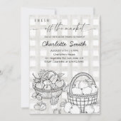 Invitation Frais Sorti du Marché Fête de Mariage (Devant)