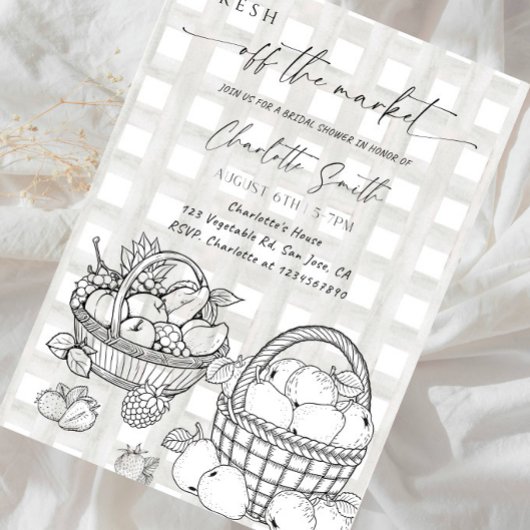 Invitation Frais Sorti du Marché Fête de Mariage
