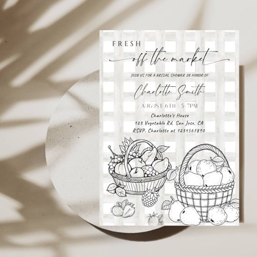 Invitation Frais Sorti du Marché Fête de Mariage