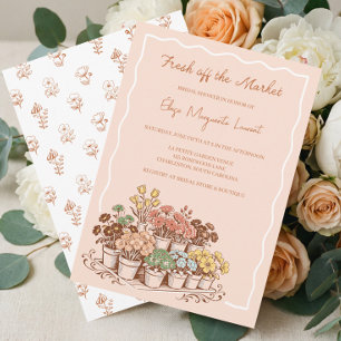 Invitation Frais Sorti du Marché Floral Garden Enterrement de