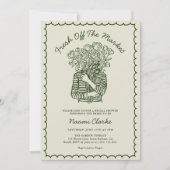 Invitation Frais Sorti du Marché Mariage Dessiné à la Main (Devant)