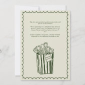 Invitation Frais Sorti du Marché Mariage Dessiné à la Main (Dos)