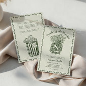 Invitation Frais Sorti du Marché Mariage Dessiné à la Main