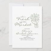 Invitation Frais sortie du Marché Shower de Mariée (Devant)