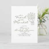 Invitation Frais sortie du Marché Shower de Mariée (Debout devant)