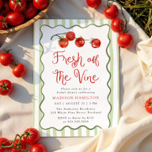 Frais sortis de la vigne, Tomate, Baby Shower de m