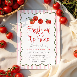 Invitation Frais sortis de la vigne, Tomates, Baby Shower
