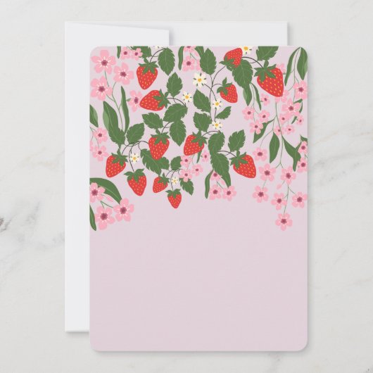 Invitation Fraise 1er anniversaire (Dos)