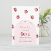 Invitation Fraise 1er anniversaire (Debout devant)