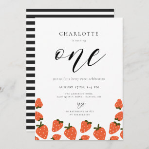 Invitation Fraise 1er anniversaire