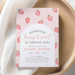 Invitation Fraise 1er anniversaire