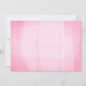 Invitation Fraise 1er anniversaire Aquarelle rose photo (Dos)