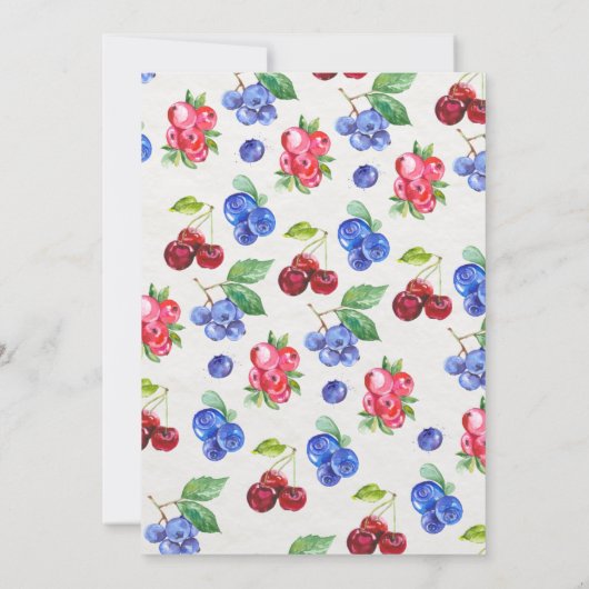 Invitation Fraise 1er anniversaire | Berry First (Dos)