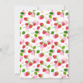 Invitation Fraise 1er anniversaire | Berry First (Dos)