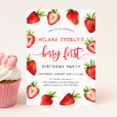Invitation Fraise 1er anniversaire | Berry First