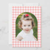 Invitation Fraise 1er anniversaire Berry First Photo (Dos)