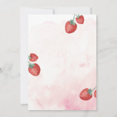 Invitation Fraise 1er anniversaire Berry Premier anniversaire (Dos)