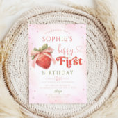 Invitation Fraise 1er anniversaire Berry Premier anniversaire