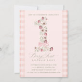 Invitation Fraise 1er anniversaire Berry Premier anniversaire (Devant)