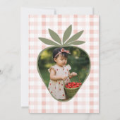 Invitation Fraise 1er anniversaire Berry Premier anniversaire (Dos)