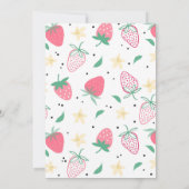 Invitation Fraise 1er anniversaire Berry Première fête d'anni (Dos)