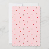 Invitation Fraise 1er anniversaire Berry Sweet Rose Anniversa (Dos)