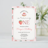 Invitation Fraise 1er Anniversaire Fête Berry 1er (Debout devant)