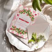 Invitation Fraise 1er Anniversaire Fête Berry 1er