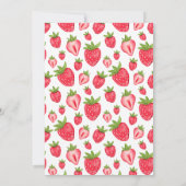 Invitation Fraise 1er Anniversaire Fête Berry 1ère coutume (Dos)