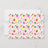 Invitation Fraise 1er fête d'anniversaire (Dos)