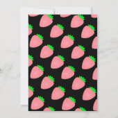 Invitation fraise 1er premier été anniversaire bébé fille (Dos)