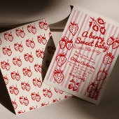 Invitation Fraise à la main do-it-yourself Baby shower fille