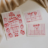 Invitation Fraise à la main do-it-yourself Baby shower fille