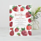 Invitation Fraise à thème Mariage Brunch Party (Debout devant)