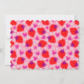 Invitation Fraise adorable Premier anniversaire fête (Dos)