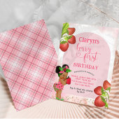 Invitation Fraise Africaine Fille Berry Sweet Premier Anniver