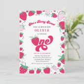 Invitation Fraise Anniversaire Berry Sweet Anniversaire (Debout devant)