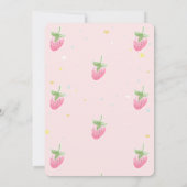 Invitation Fraise Arc-en-ciel magique, Étoiles Anniversaire (Dos)