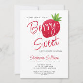 Invitation Fraise Baby shower Berry Sweet (Devant)