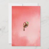 Invitation Fraise Bébé Fille Douche Berry Sweet Chocolat (Dos)