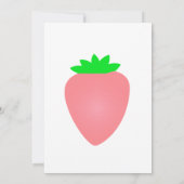 Invitation Fraise Bébé Fille très Berry Baby shower doux (Dos)