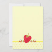 Invitation Fraise bébé Premier anniversaire de fête invitatio (Dos)