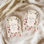 Invitation Fraise Berry 1ère fête d'anniversaire