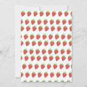 Invitation Fraise Berry Fille premier anniversaire| Berry Swe (Dos)