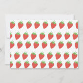 Invitation Fraise Berry Fille premier anniversaire| Berry Swe (Dos)