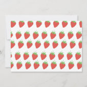 Invitation Fraise Berry Girl n'importe quel anniversaire| Ber (Dos)