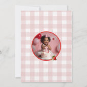 Invitation Fraise Berry Premier anniversaire Photo Anniversai (Dos)