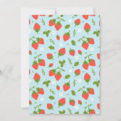 Invitation Fraise Berry Première fête d'anniversaire (Dos)