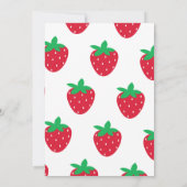 Invitation Fraise Berry Première Fille 1er fête d'anniversair (Dos)